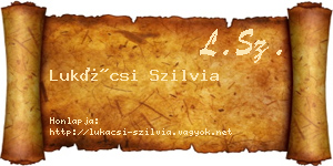 Lukácsi Szilvia névjegykártya