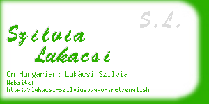 szilvia lukacsi business card